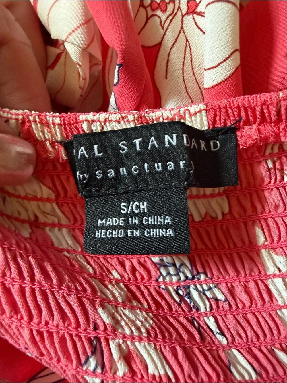 Social Standard By Sanctuary Floral Tiered Maxi Dress in Coral & Ivory Small